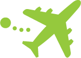 Green plane icon